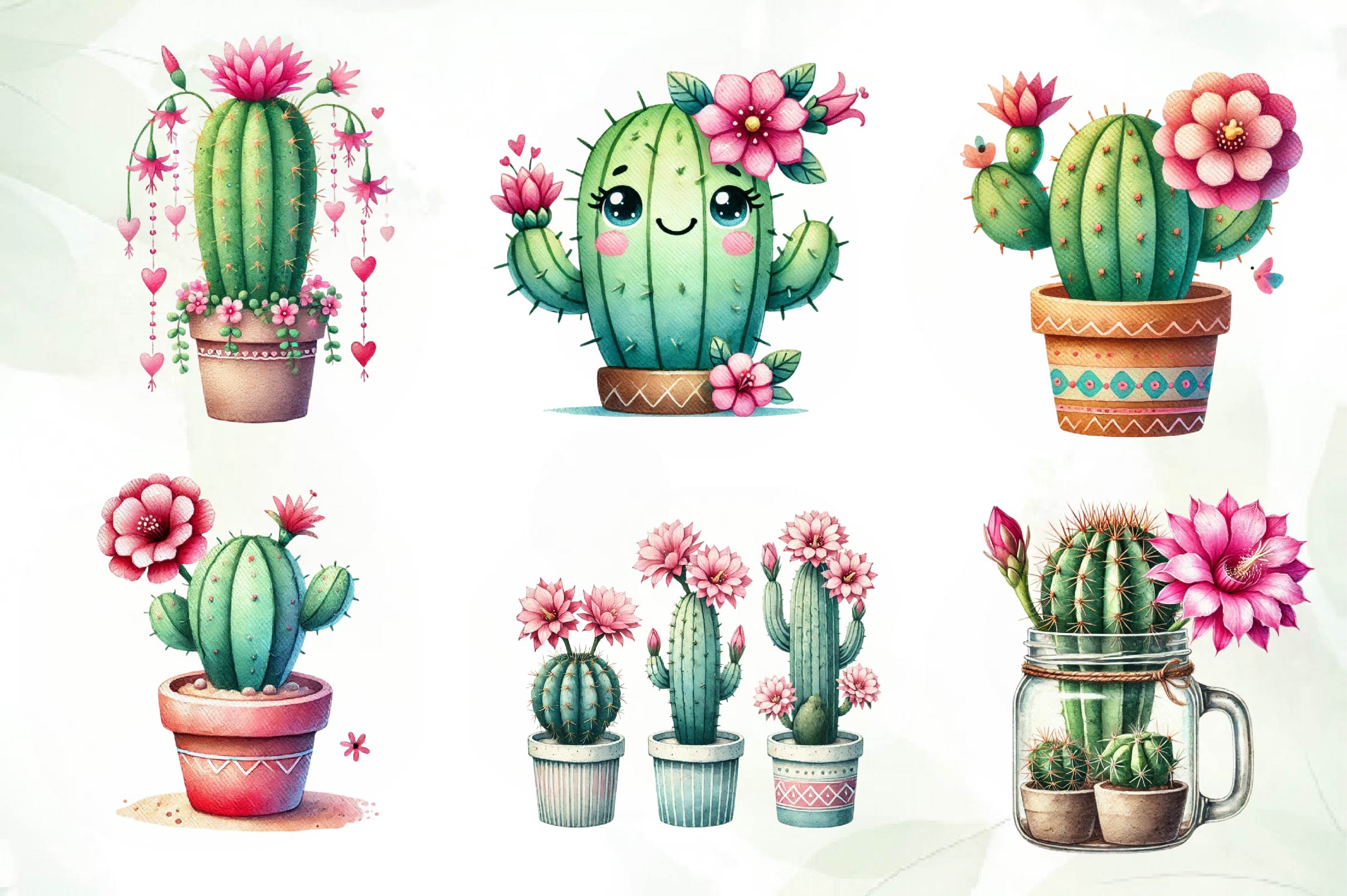 Cactus Tree Clipart Bundle - CraftNest - Digital Crafting and Art