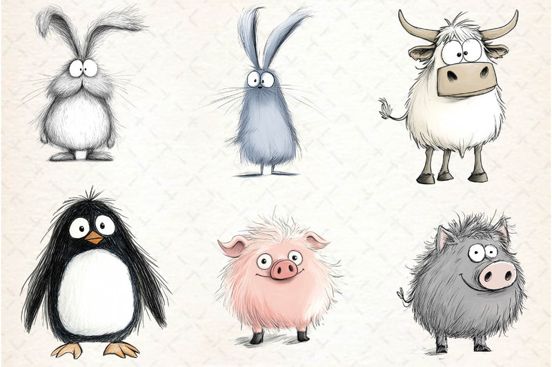Animals Minimalist Cartoon Clipart Bundle - CraftNest - Digital Crafting and Art