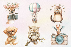 Cute Animals Photographer Clipart Bundle - CraftNest - Digital Crafting and Art