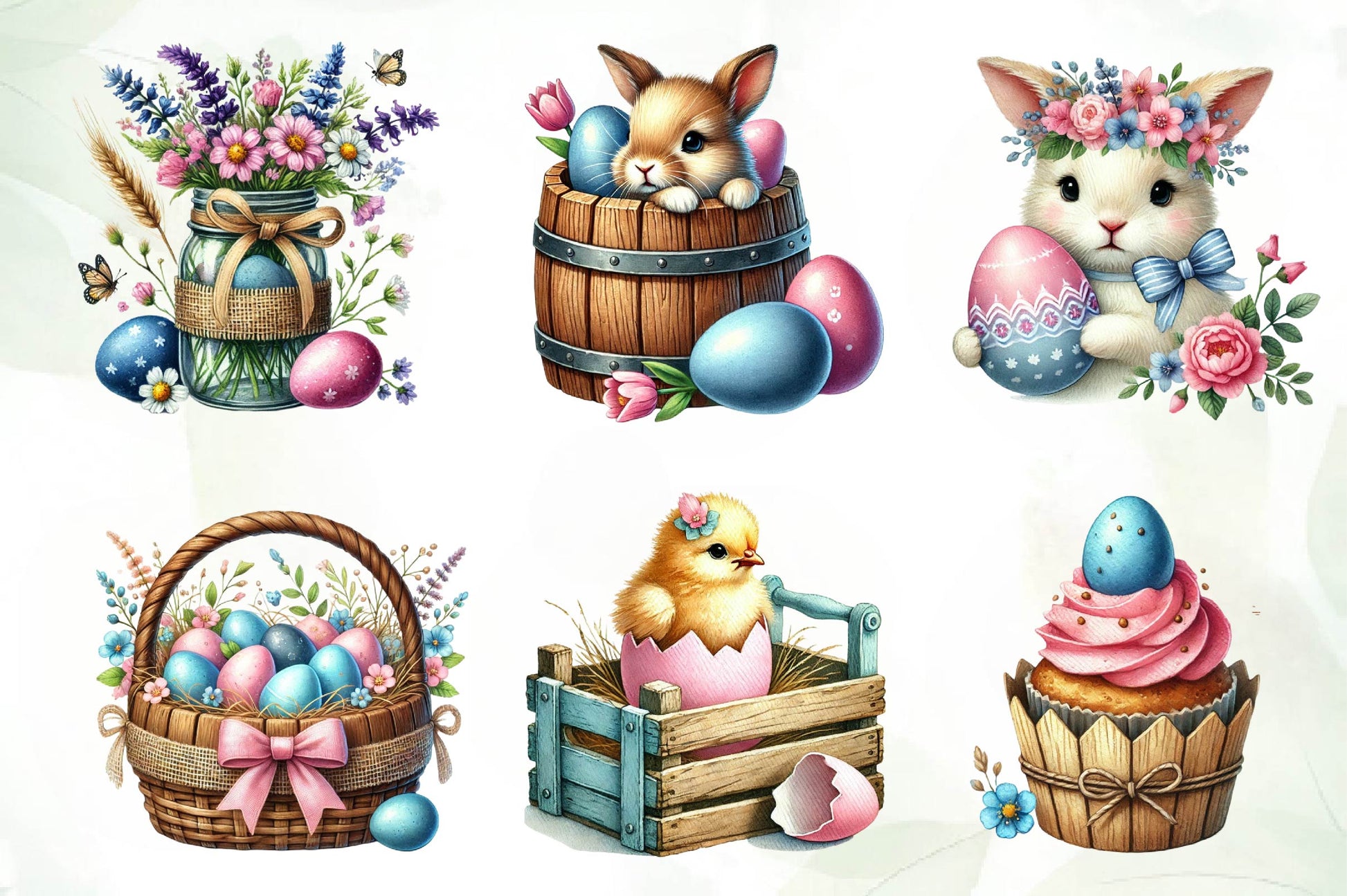 Rustic Easter Day Clipart Bundle - CraftNest - Digital Crafting and Art