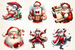 Funny Santa Claus Christmas Clipart Bundle 1 - CraftNest - Digital Crafting and Art
