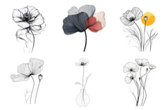 Poppy Flower Clipart Bundle - CraftNest - Digital Crafting and Art