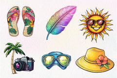 Summer Vibe Clipart Bundle 1 - CraftNest - Digital Crafting and Art