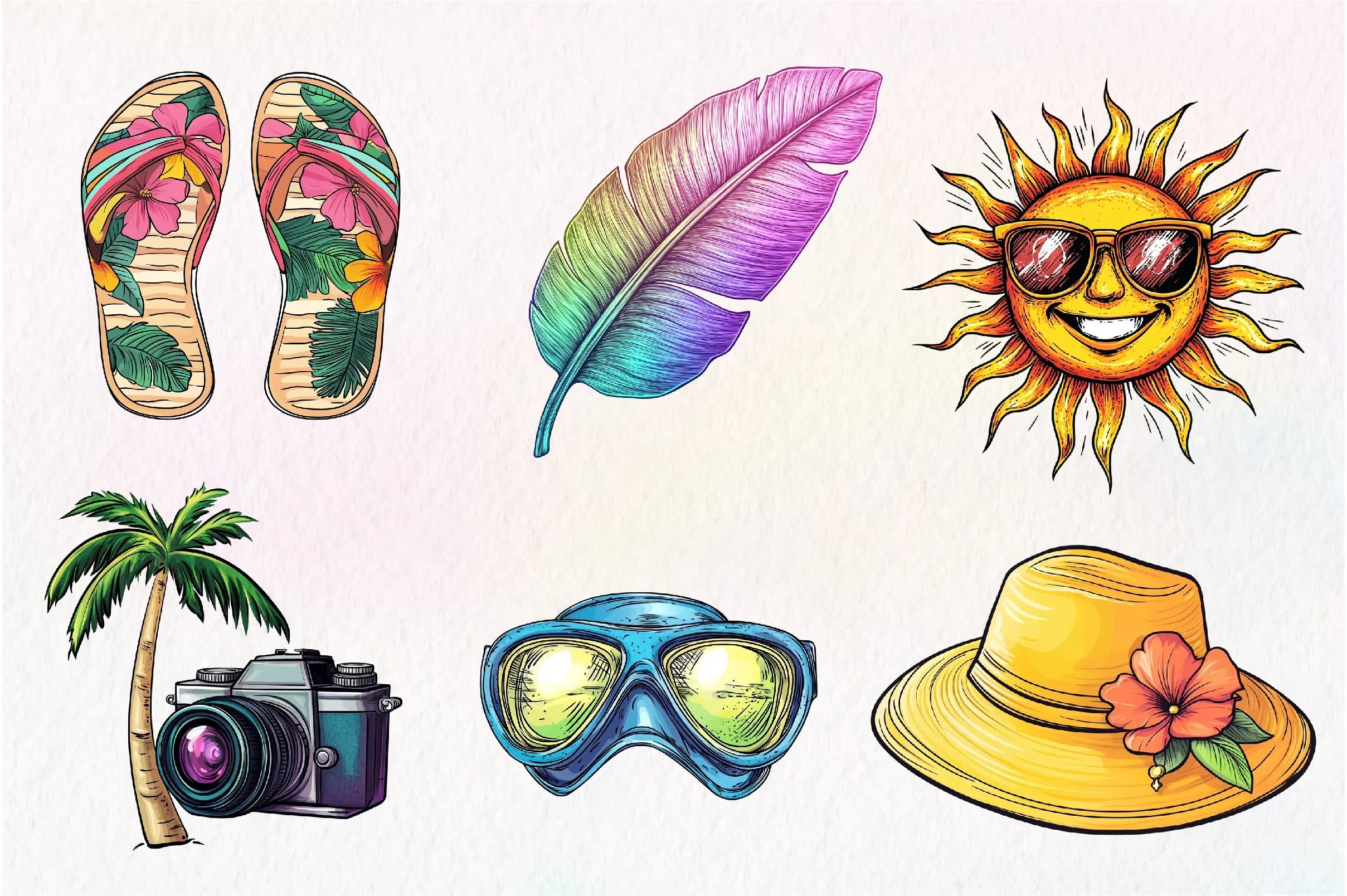 Summer Vibe Clipart Bundle 1 - CraftNest - Digital Crafting and Art