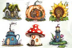 Fairy House Clipart Bundle - CraftNest - Digital Crafting and Art