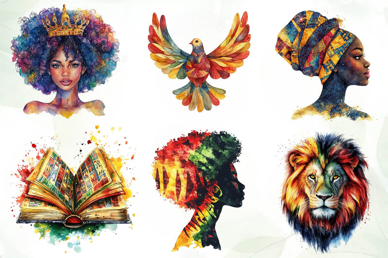 Black Month Clipart Bundle - CraftNest - Digital Crafting and Art