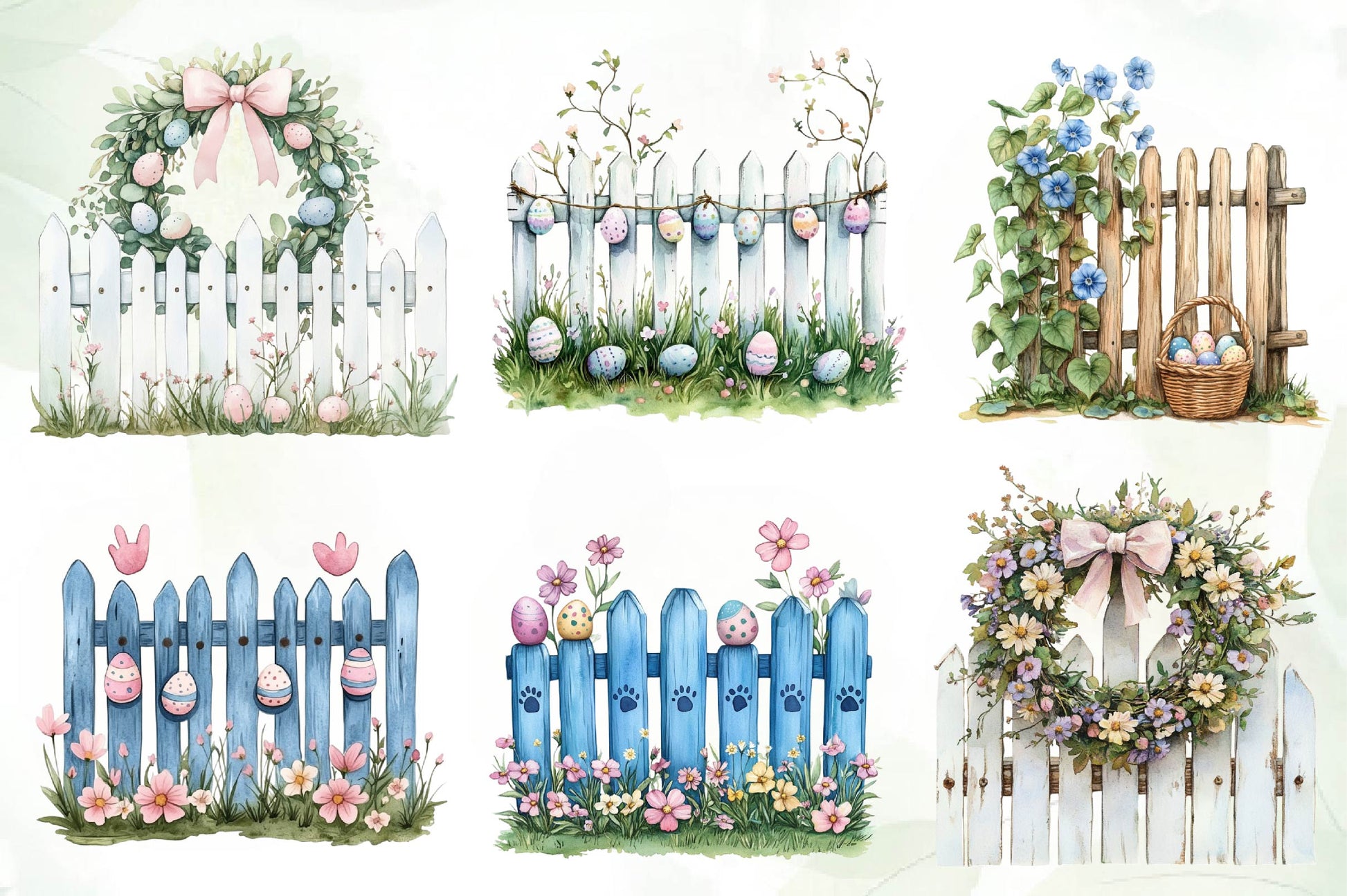 Mega Easter Fence Clipart Bundle - CraftNest - Digital Crafting and Art