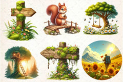 Summer Nature Walk Clipart Bundle 1 - CraftNest - Digital Crafting and Art