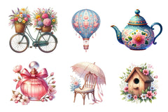 Vintage Springtime Clipart Bundle - CraftNest - Digital Crafting and Art