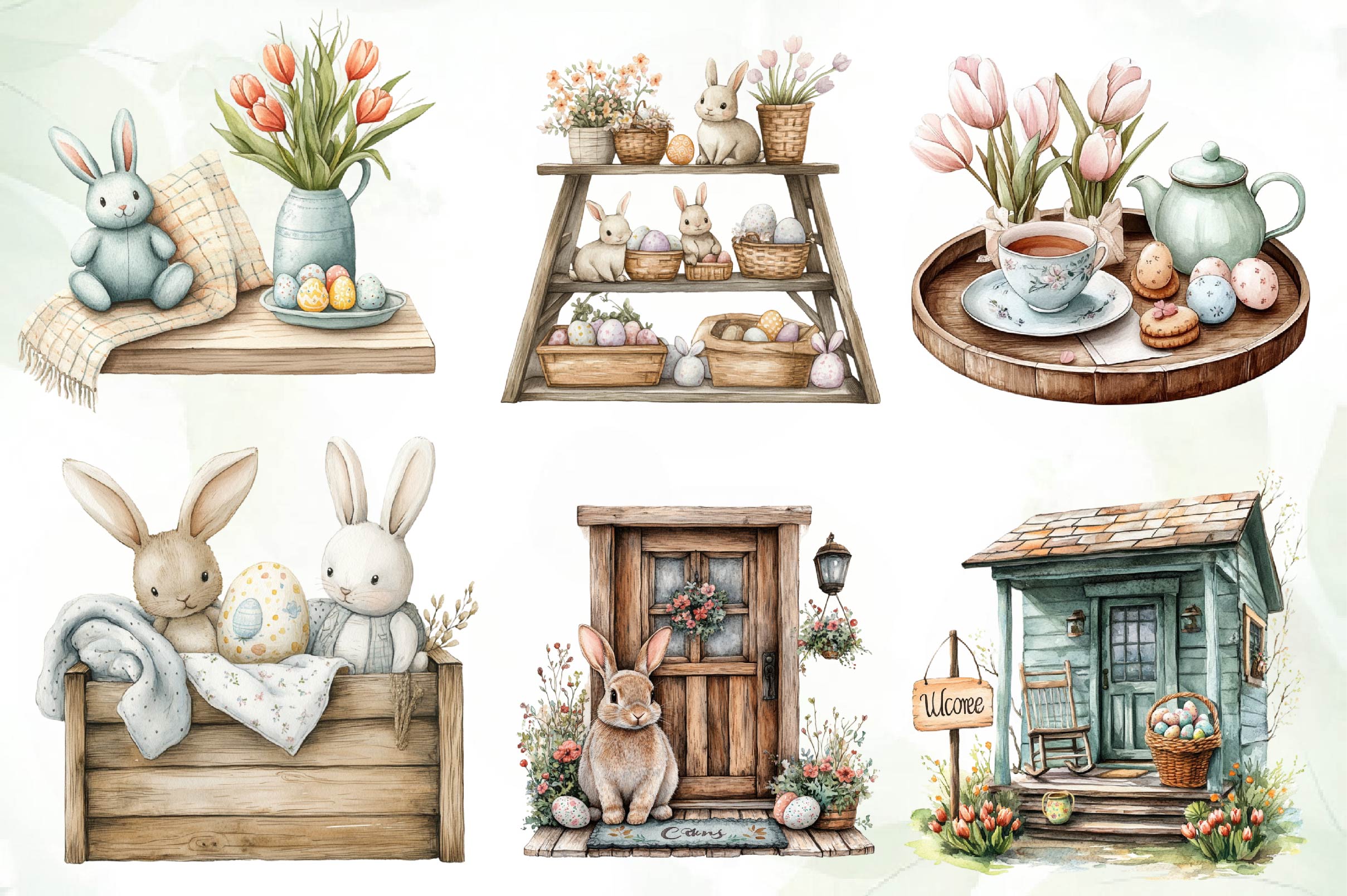 Easter Home Clipart Bundle - CraftNest - Digital Crafting and Art