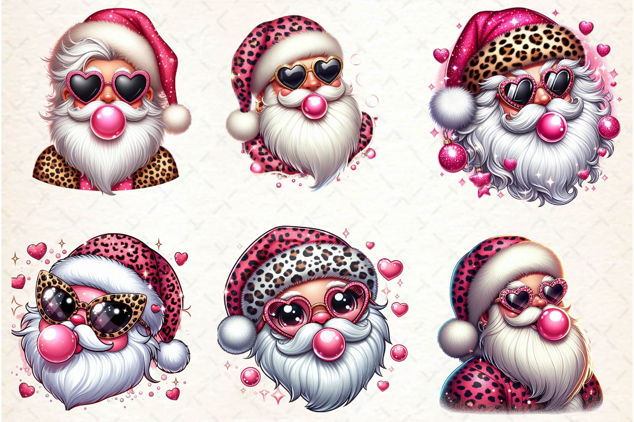 Christmas Santa Claus Digital Art Clipart Bundle - CraftNest - Digital Crafting and Art