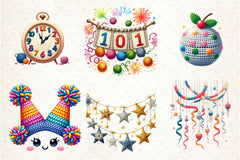 Crochet New Year Clipart Bundle - CraftNest - Digital Crafting and Art