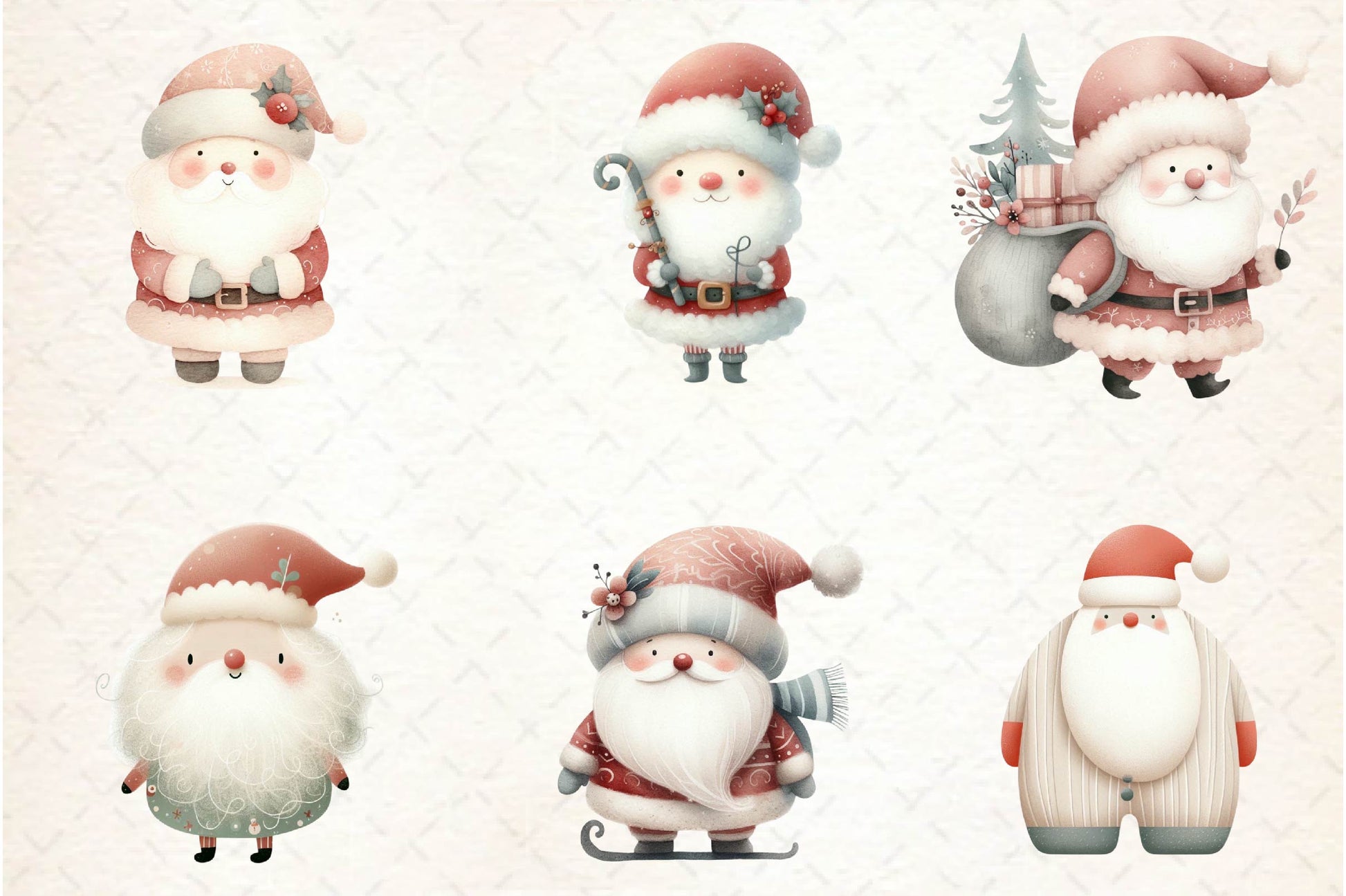 Christmas Whimsical Santa Clipart Bundle - CraftNest - Digital Crafting and Art