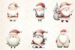 Christmas Whimsical Santa Clipart Bundle - CraftNest - Digital Crafting and Art