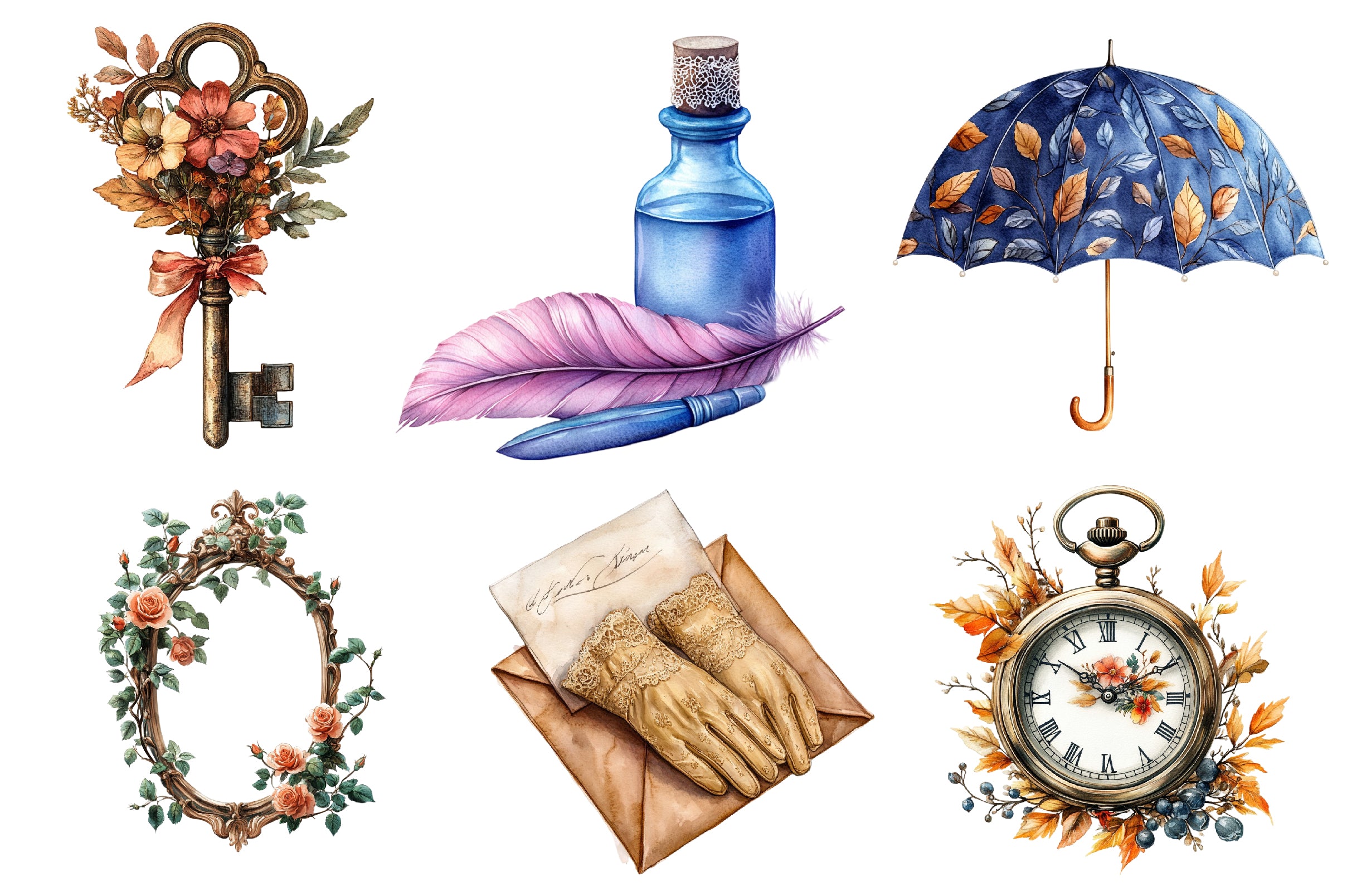 18th Century Victorian Fall Clipart Bundle - CraftNest - Digital Crafting and Art