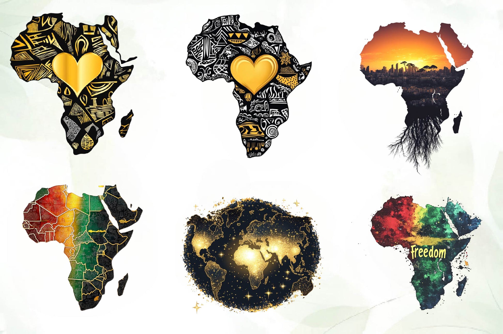 Black Month Map Clipart Bundle - CraftNest - Digital Crafting and Art