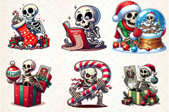 Funny Christmas Skeleton Clipart Bundle - CraftNest - Digital Crafting and Art