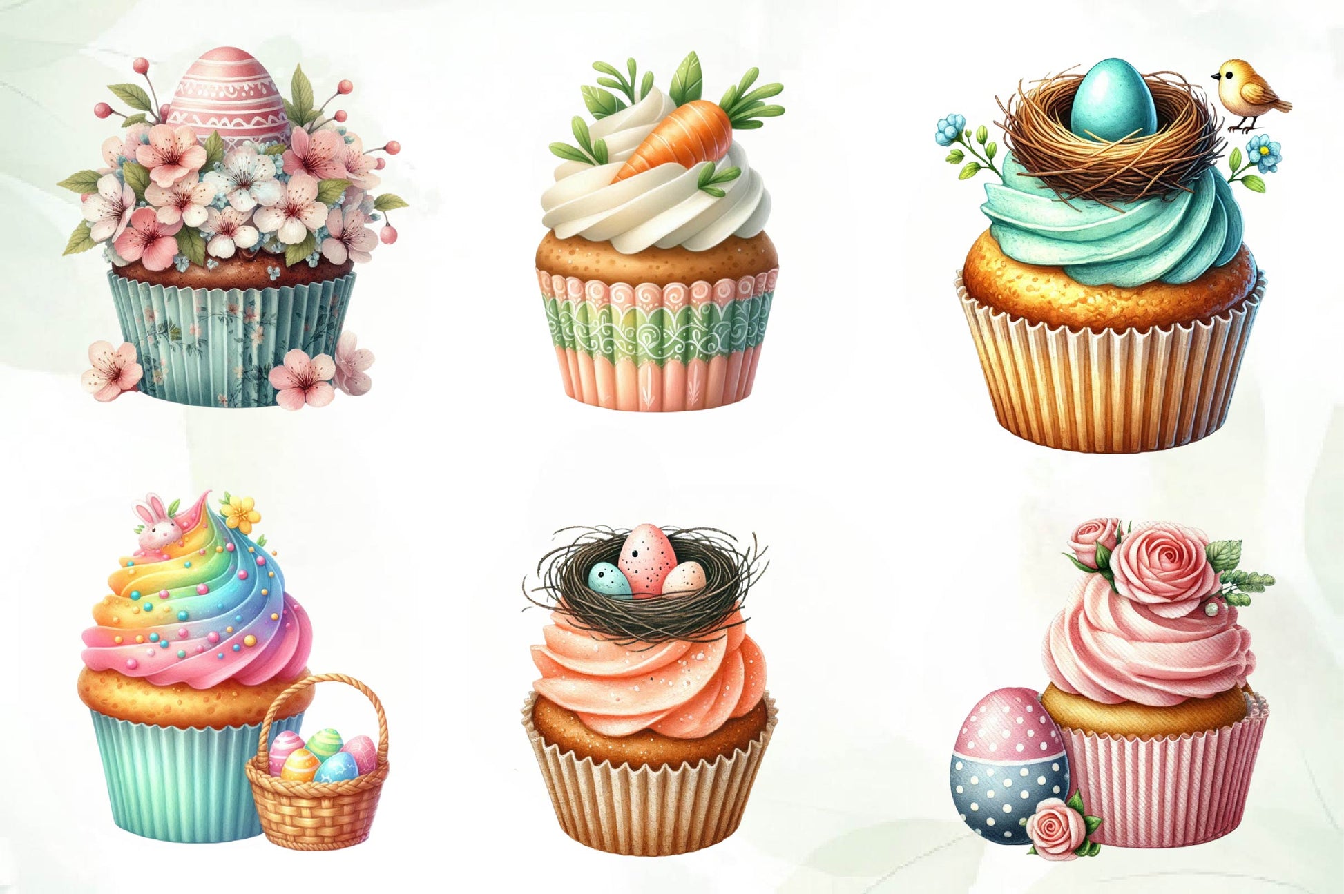 Easter Cupcake Clipart Bundle - CraftNest - Digital Crafting and Art