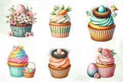 Easter Cupcake Clipart Bundle - CraftNest - Digital Crafting and Art
