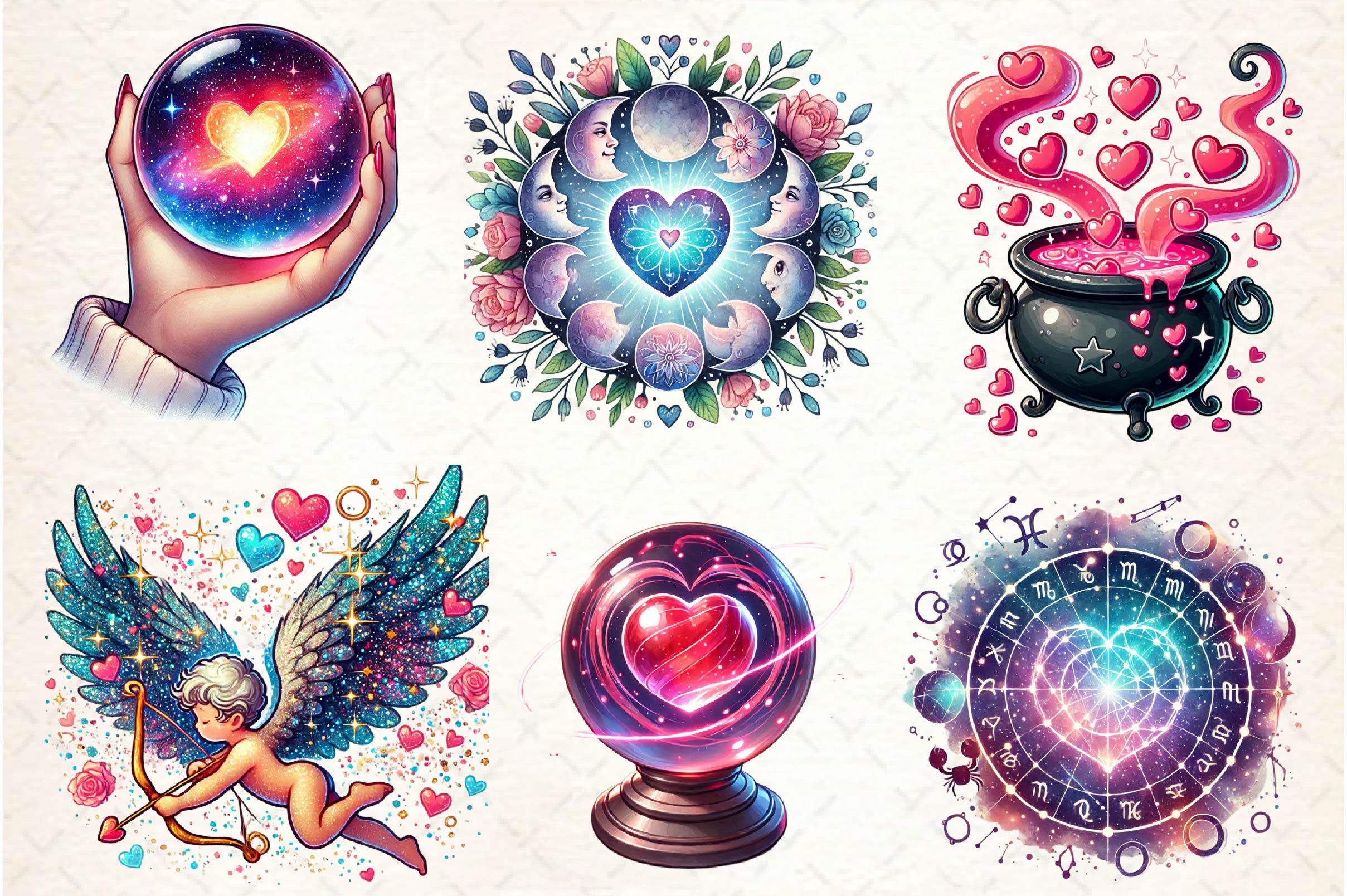 Mystic Valentine's Clipart Bundle - CraftNest - Digital Crafting and Art