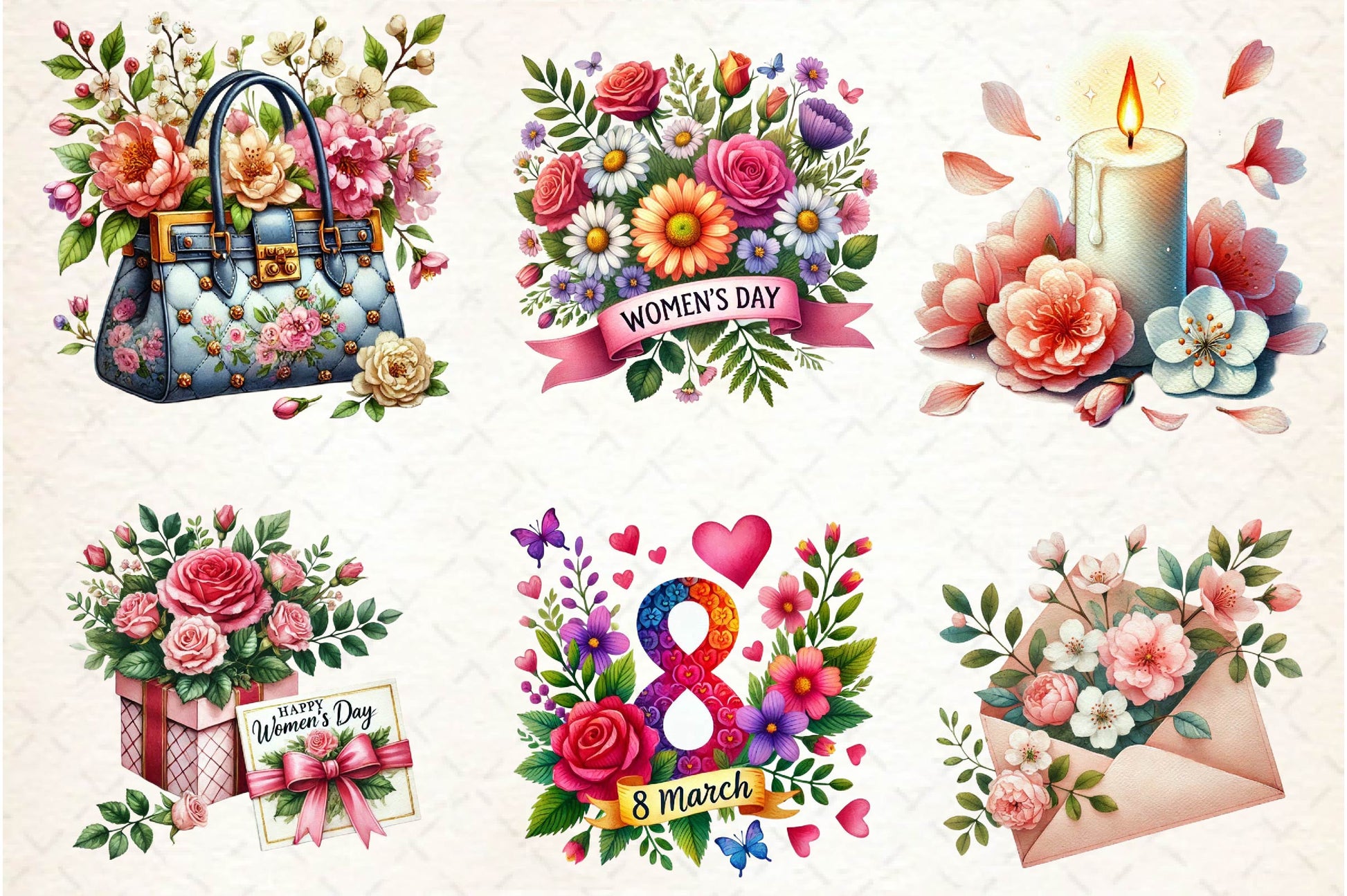 Women's Day Clipart Bundle - CraftNest - Digital Crafting and Art
