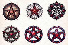Valentine Gothic Pentacles Clipart Bundle - CraftNest - Digital Crafting and Art