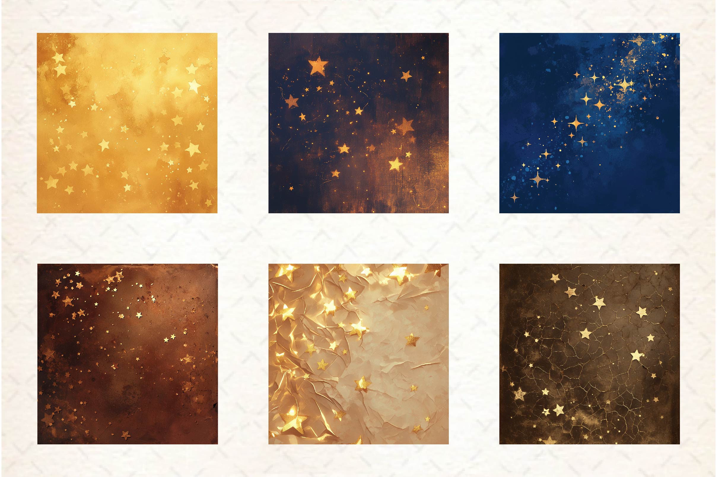 Gold Starry Grunge Digital Paper - CraftNest - Digital Crafting and Art