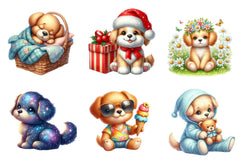 Cute Plush Toy Puppy Clipart Bundle - CraftNest - Digital Crafting and Art