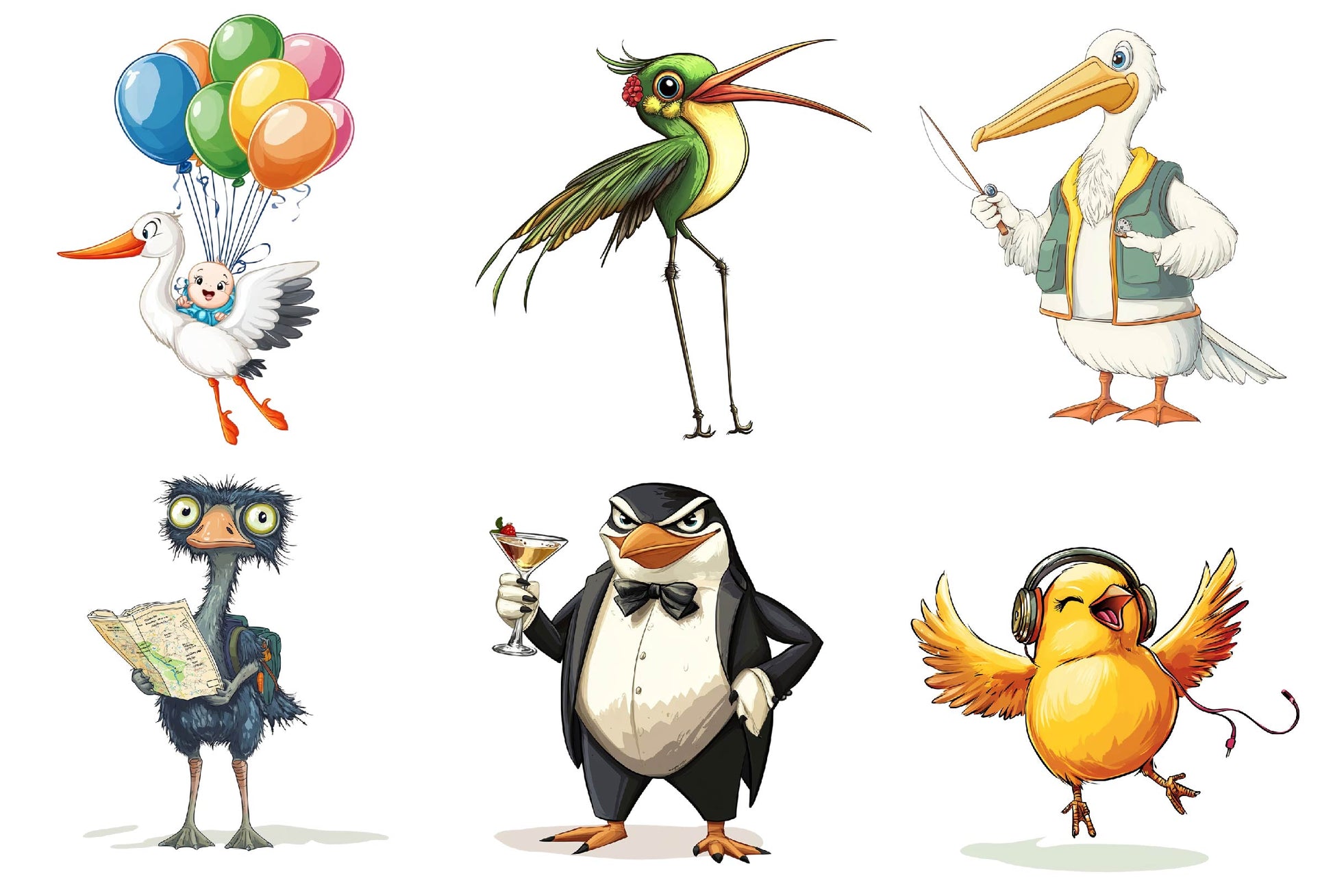 Quirky Funny Bird Clipart Bundle 2 - CraftNest - Digital Crafting and Art