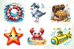 Nautical Collection Clipart Bundle - CraftNest - Digital Crafting and Art