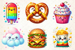 Cute Junk Food Clipart Bundle - CraftNest - Digital Crafting and Art