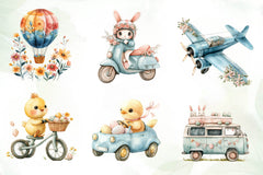 Transportation Easter Clipart Bundle 1 - CraftNest - Digital Crafting and Art