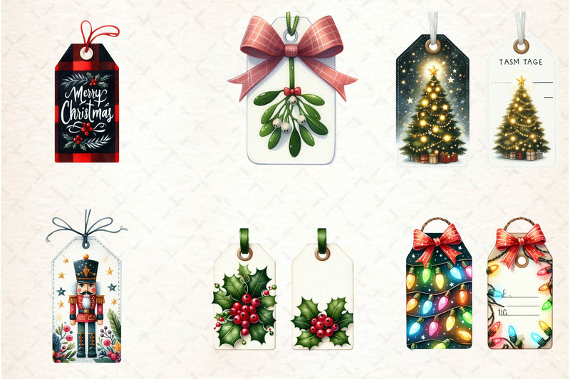 Christmas Gift Tag Clipart Bundle - CraftNest - Digital Crafting and Art