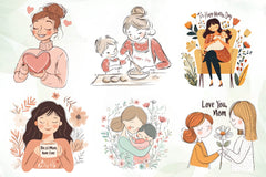 Happy Mothers Day Clipart Bundle - CraftNest - Digital Crafting and Art