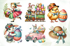 Vintage 1950 Easter Clipart Bundle - CraftNest - Digital Crafting and Art