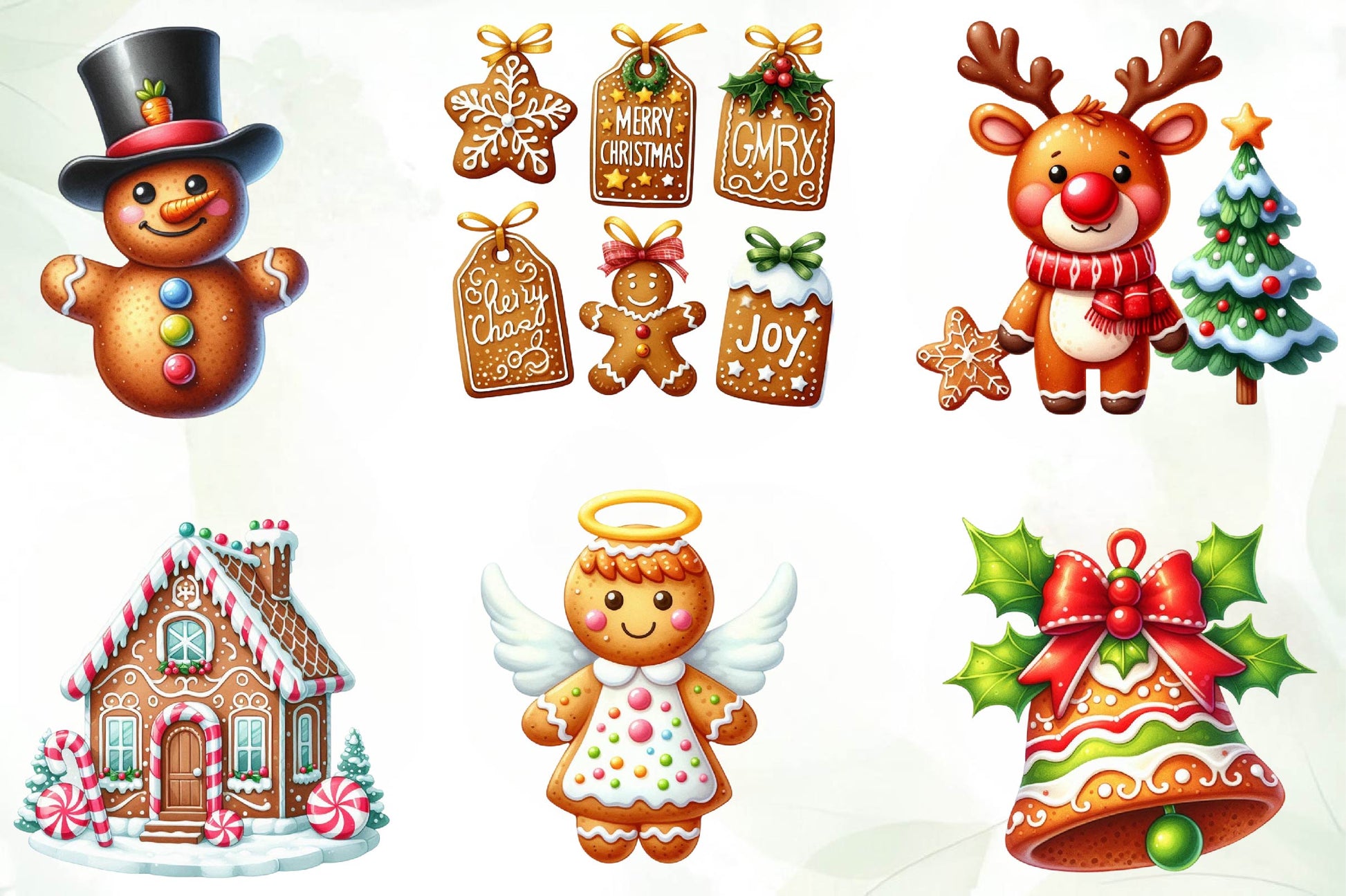 Gingerbread Christmas Clipart Bundle - CraftNest - Digital Crafting and Art