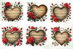 Valentines Empty Wooden Signs Clipart Bundle 1 - CraftNest - Digital Crafting and Art
