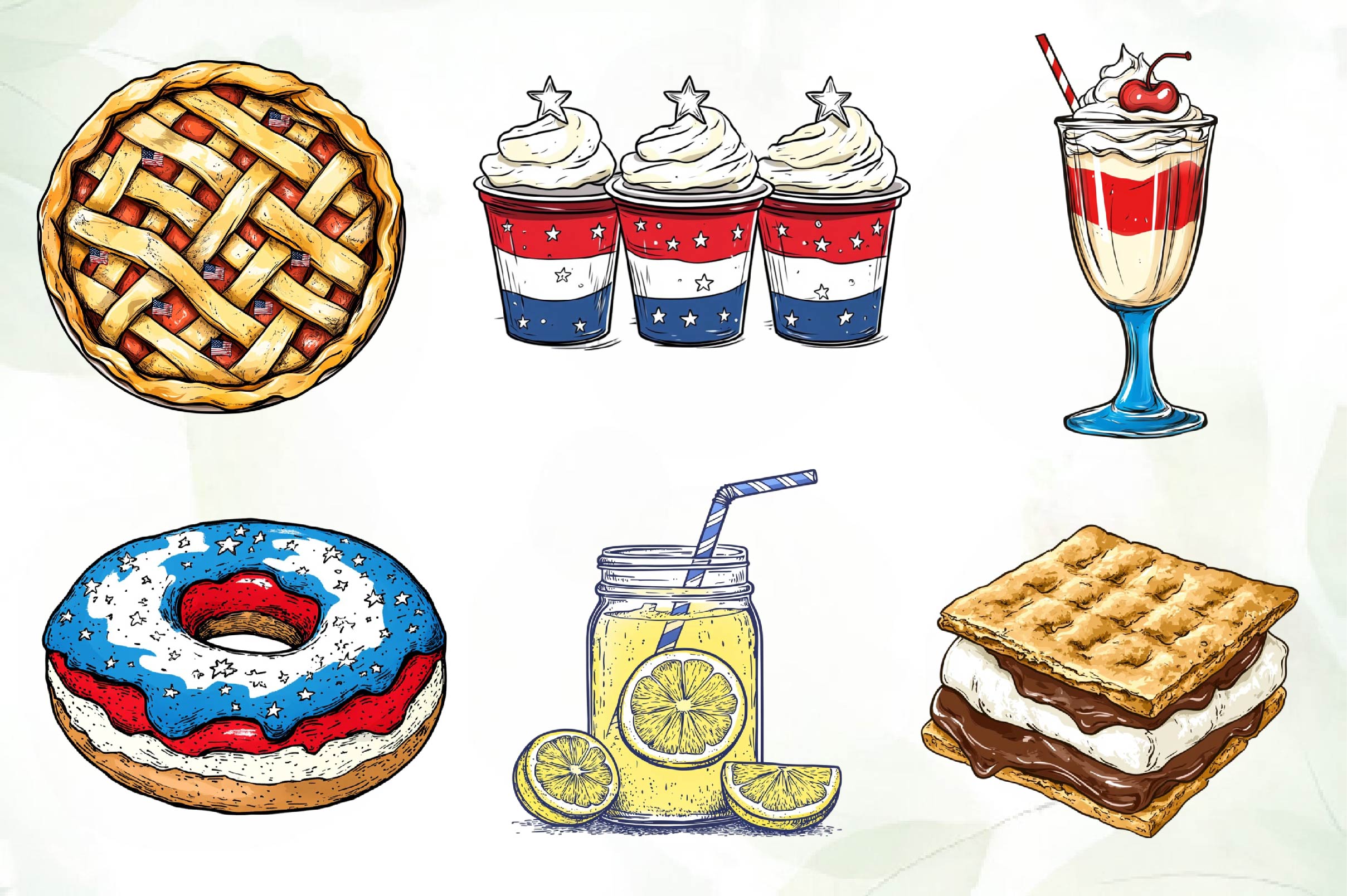 4th Of July Food Clipart Bundle - CraftNest - Digital Crafting and Art