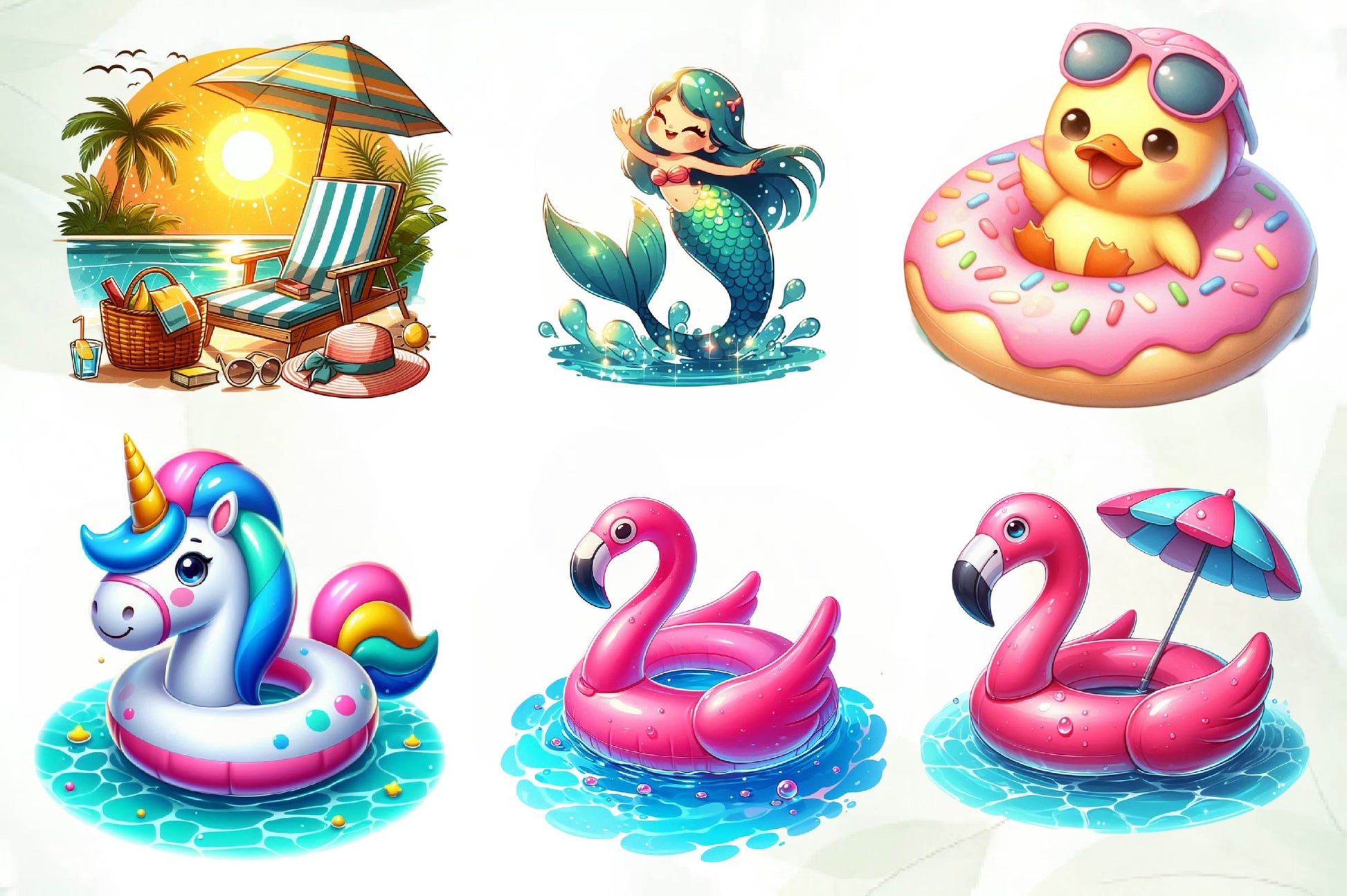 Pool Party Clipart Bundle - CraftNest - Digital Crafting and Art