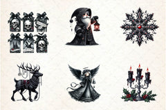Gothic Christmas Clipart Bundle 1 - CraftNest - Digital Crafting and Art