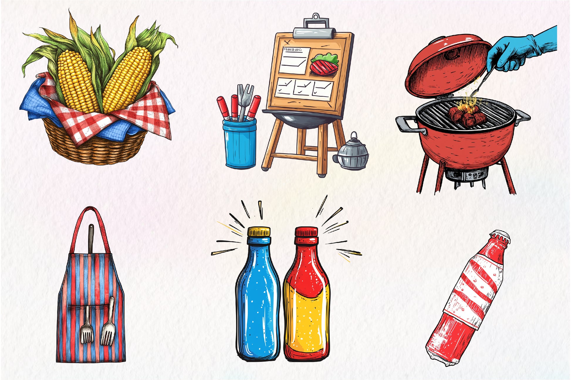 Summer BBQ Party Clipart Bundle - CraftNest - Digital Crafting and Art