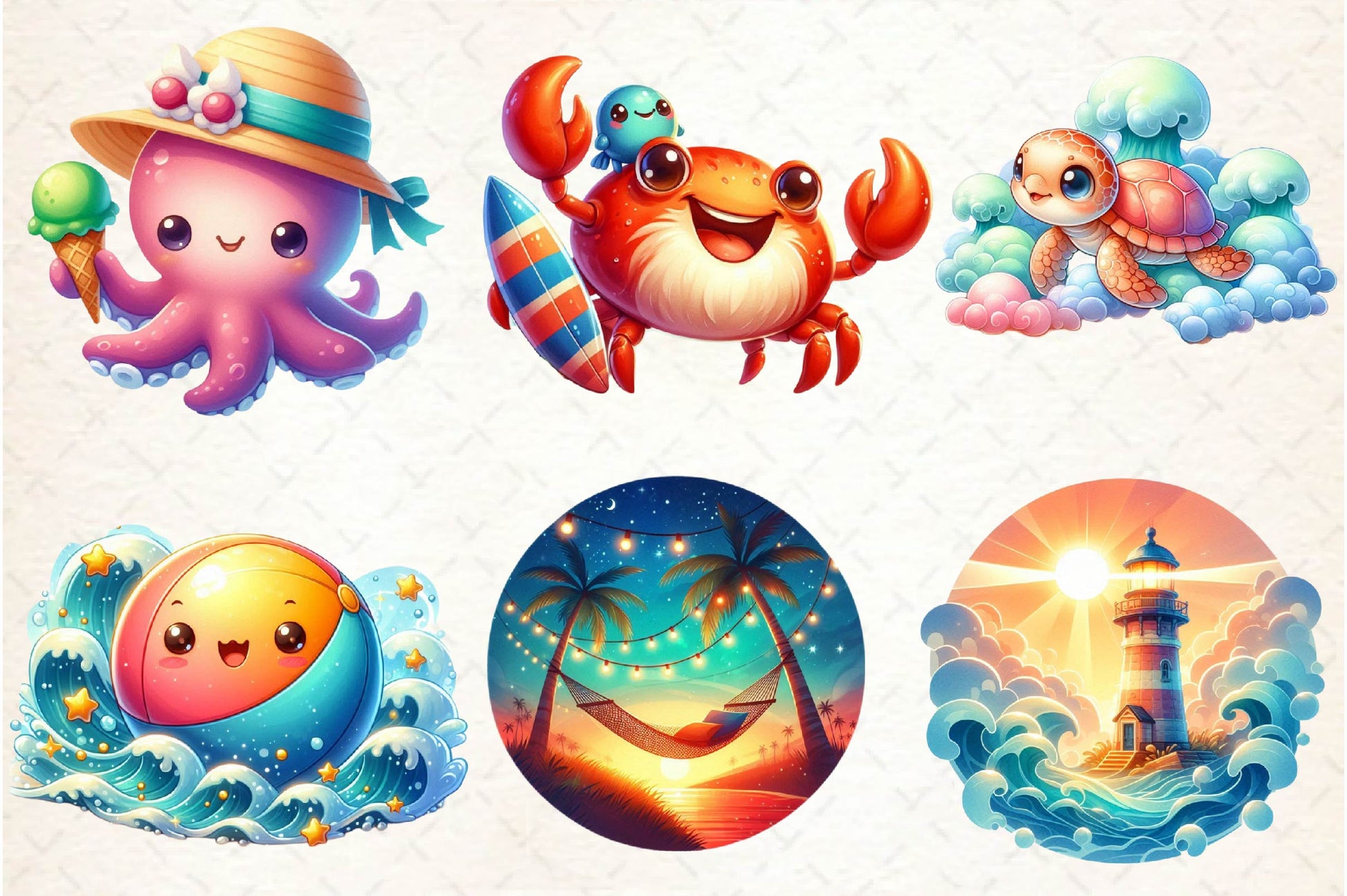 Happy Summer Clipart Bundle - CraftNest - Digital Crafting and Art