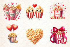 Valentine Popcorn Clipart Bundle - CraftNest - Digital Crafting and Art