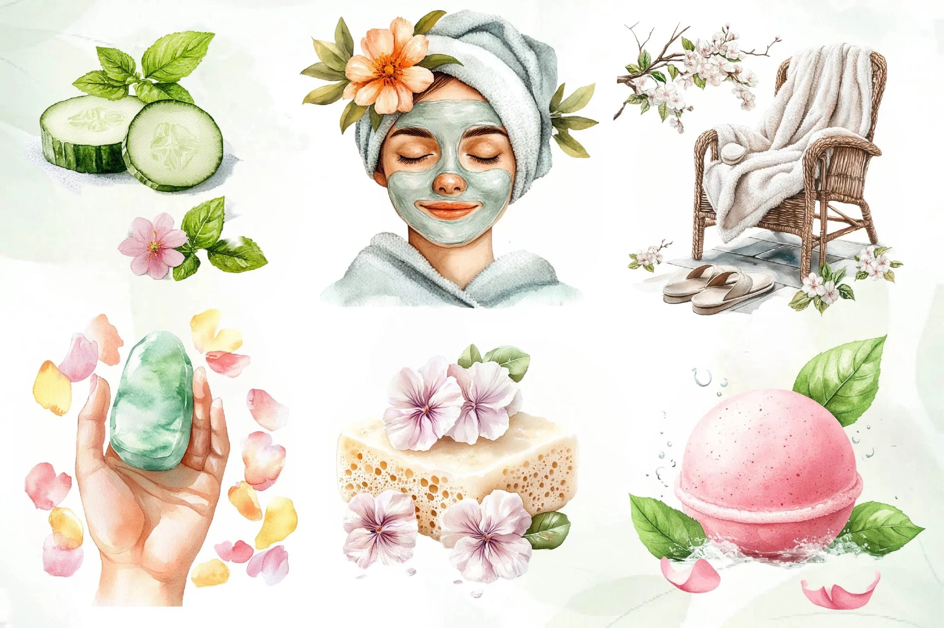 Spring Spa Day Clipart Bundle - CraftNest - Digital Crafting and Art