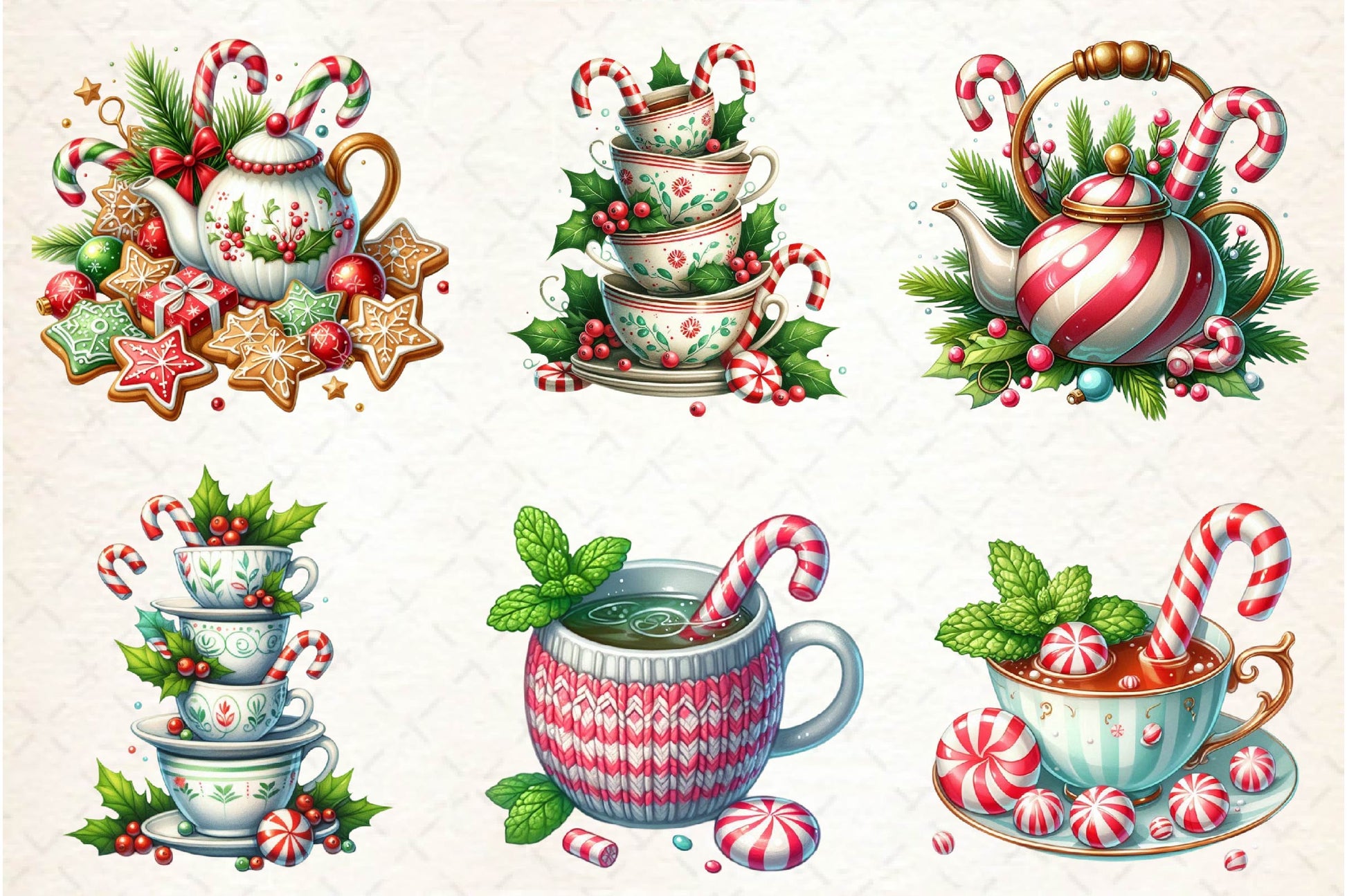 Peppermint Tea Clipart Bundle - CraftNest - Digital Crafting and Art