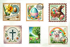Easter Postage Stamp Clipart Bundle - CraftNest - Digital Crafting and Art