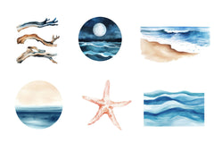 Minimalist Sea Clipart Bundle - CraftNest - Digital Crafting and Art