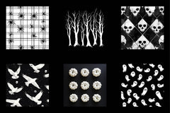 Black And White Halloween Digital Paper - CraftNest - Digital Crafting and Art
