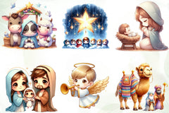 Chibi Nativity Christmas Clipart Bundle 1 - CraftNest - Digital Crafting and Art
