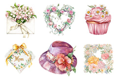Floral Mothers Day Clipart Bundle - CraftNest - Digital Crafting and Art